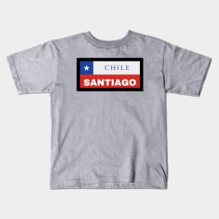 Santiago City in Chilean Flag Kids T-Shirt